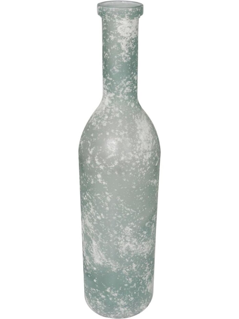 Handmade Frosted Glass Decorative Vase - Recycled Spanish Bottle Centerpiece 29